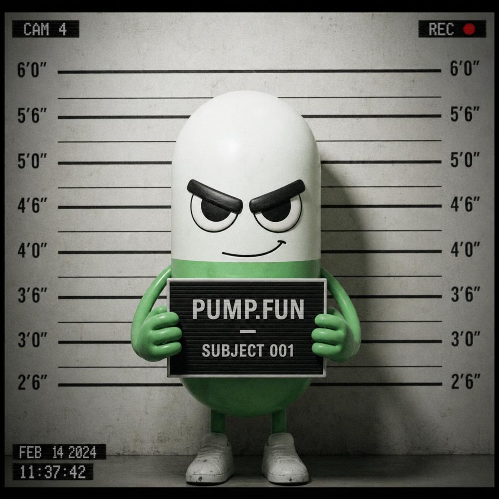 Pump.fun subject mugshot